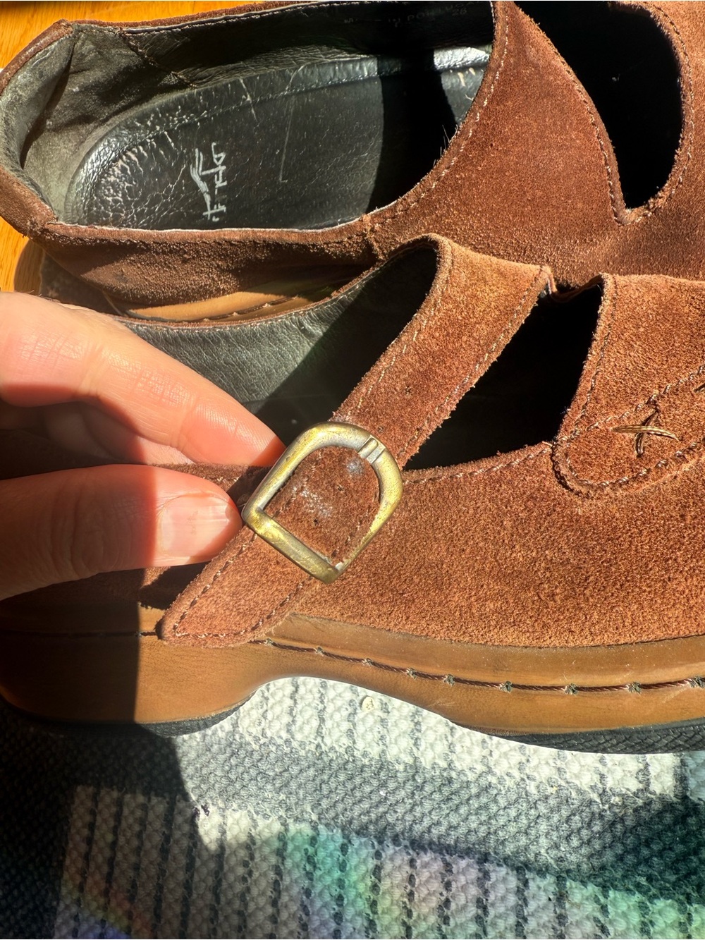 Dansko Brown Suede Mary Jane Shoes - Picture 6 of 8